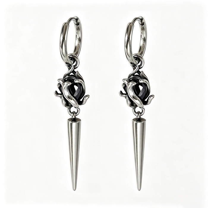 Wholesale Stainless Steel Gothic Spike Earrings