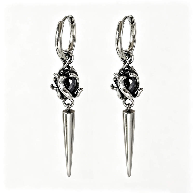 Wholesale Stainless Steel Gothic Spike Earrings
