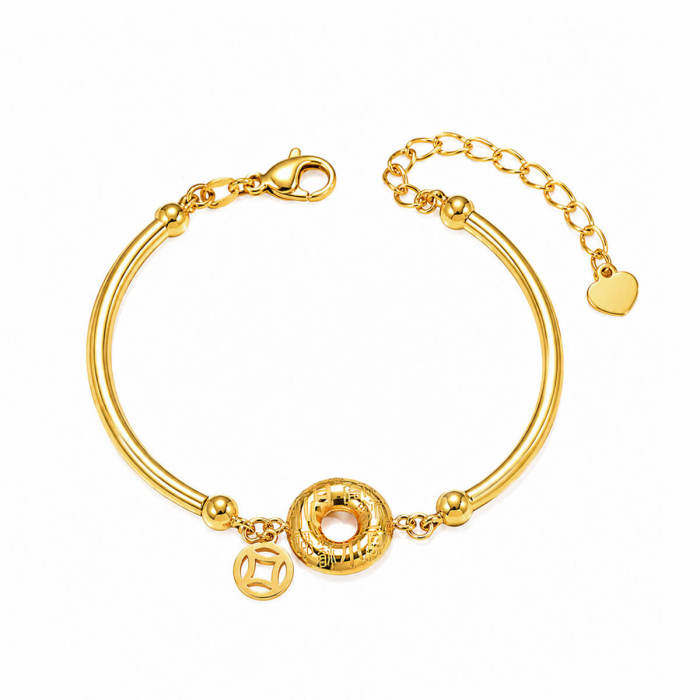 Wholesale Stainless Steel Ping An Kou Coin Bracelet
