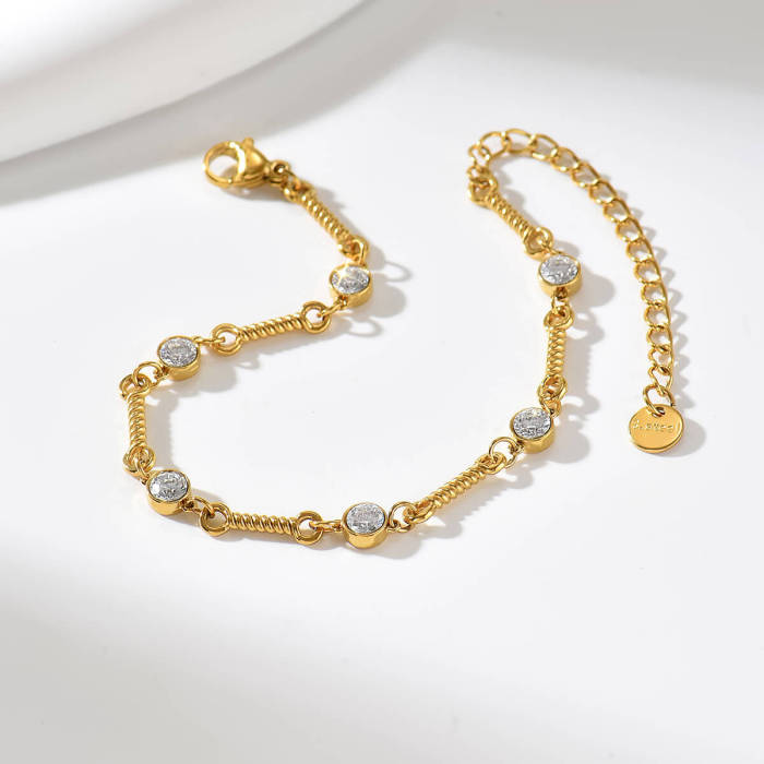 Wholesale Stainless Steel CZ Infinity Tennis Bracelet Set