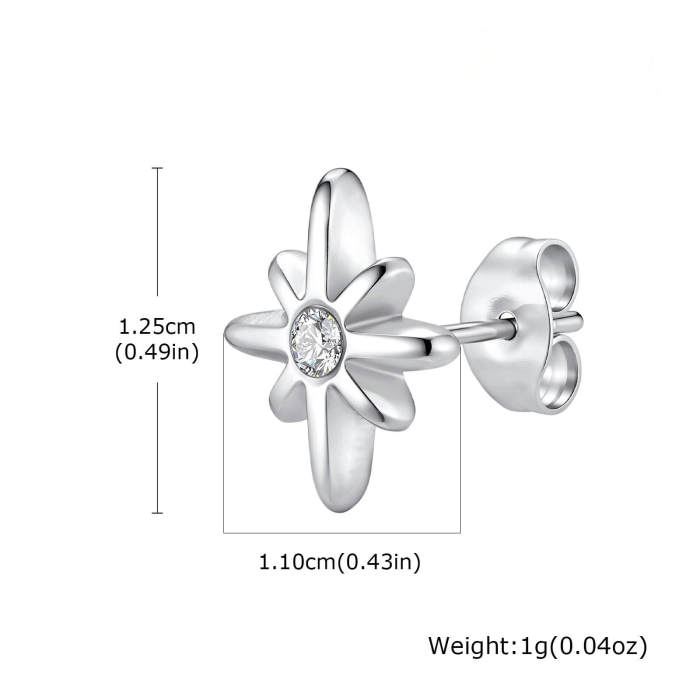 Wholesale Stainless Steel Celestial Star Stud Earrings