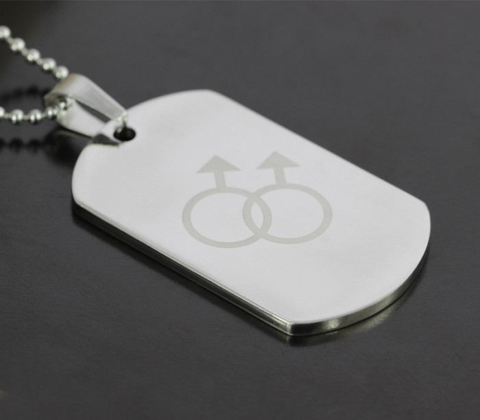 Wholesale Stainless Steel Double Male Sign Pride Jewelry
