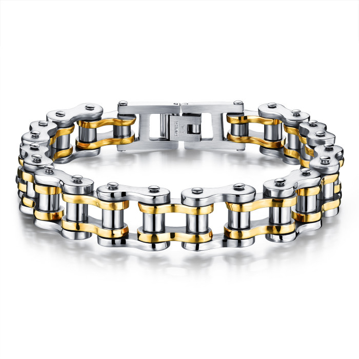 Wholesale Stainless Steel Bicycle Motorcycle Chain Link Bracelet