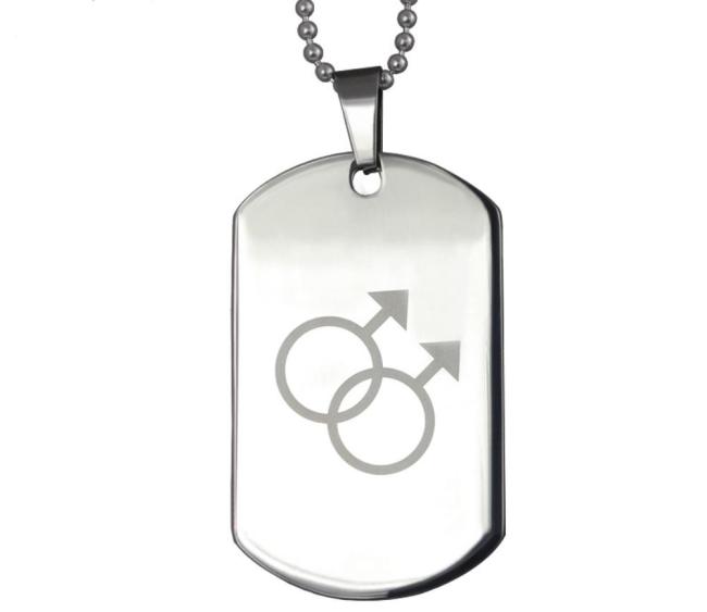 Wholesale Stainless Steel Double Male Sign Pride Jewelry