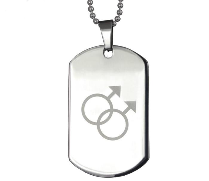 Wholesale Stainless Steel Double Male Sign Pride Jewelry