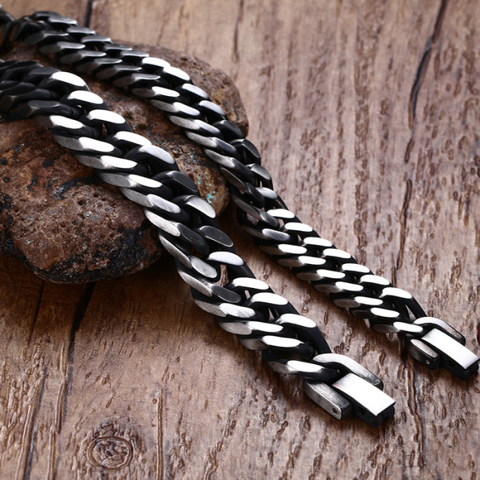 Wholesale Stainless Steel Mens Ancient Grey Bracelets