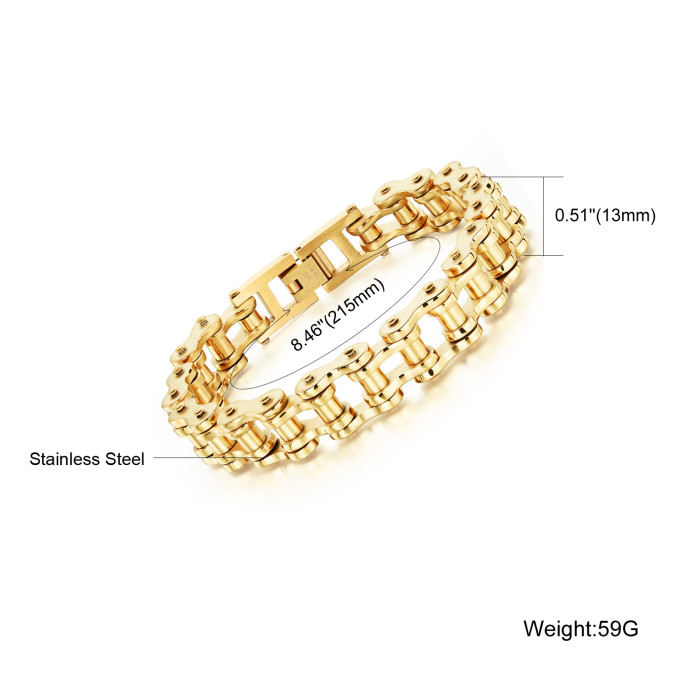 Wholesale Stainless Steel Bicycle Motorcycle Chain Link Bracelet