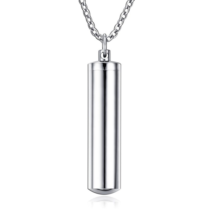 Wholesale Stainless Steel Men Cylinder Pendant