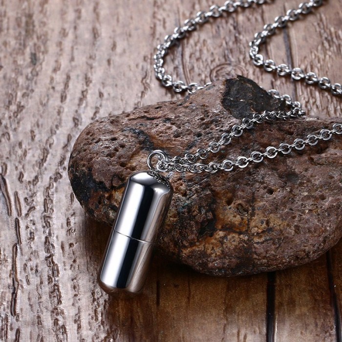 Wholesale Stainless Steel Medical Alert Capsule Pendant