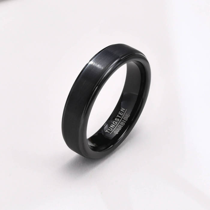 Wholesale 5mm Mens Matte Tungsten Ring