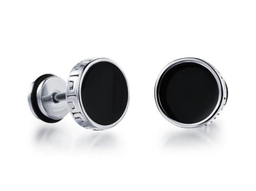 Wholesale Stainless Steel Black Onyx Stud Earrings