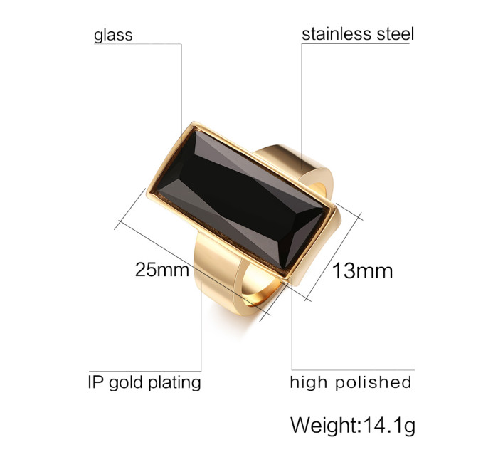 Wholesale Steel Glass Rings for Women