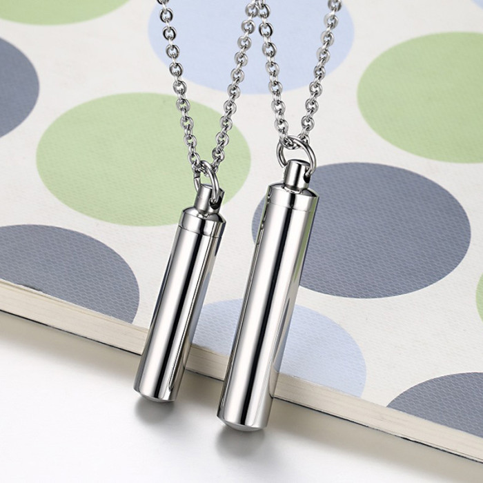 Wholesale Stainless Steel Men Cylinder Pendant