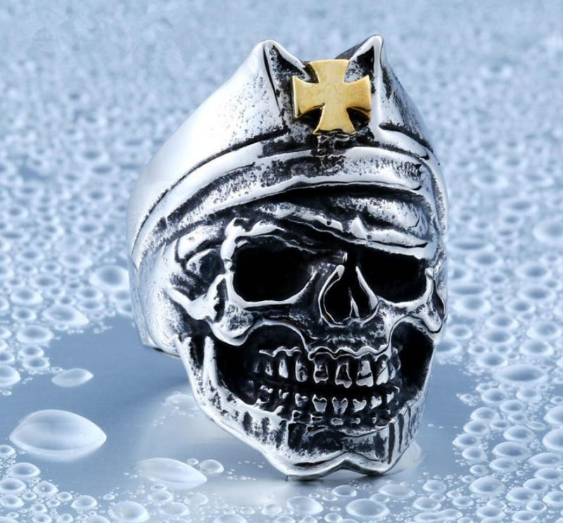 Wholesale Stainless Steel Mens Nurse Skull Ring