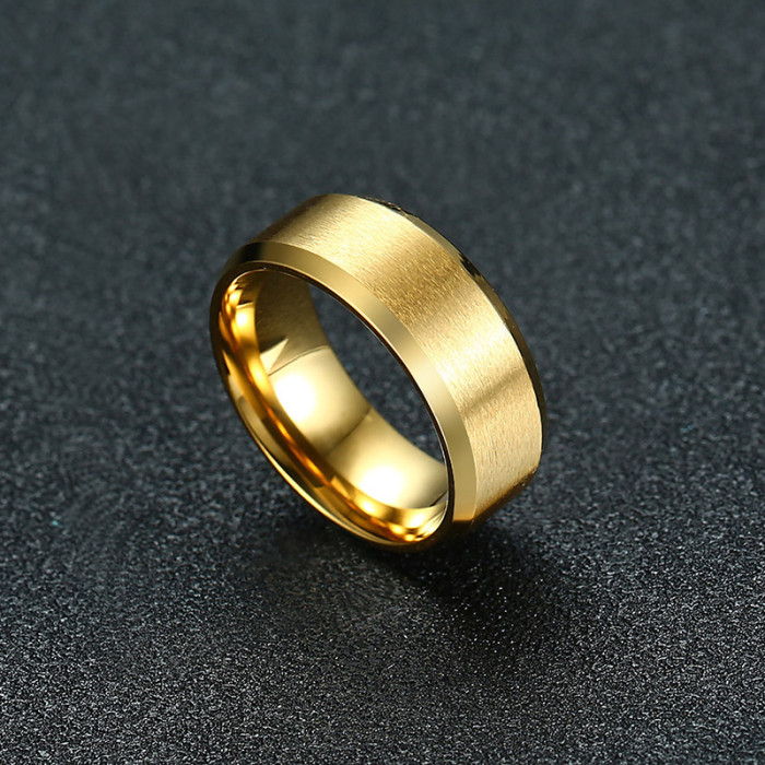 Wholesale Stainless Steel 8mm Gold Wedding Band