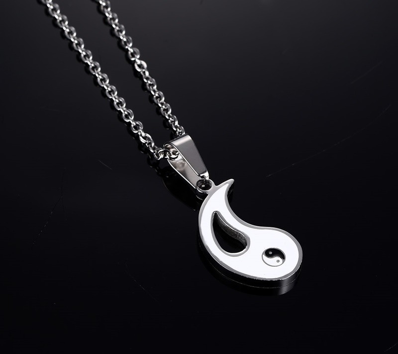 Wholesale Stainless Steel Yin Yang Puzzle Couple Pendant