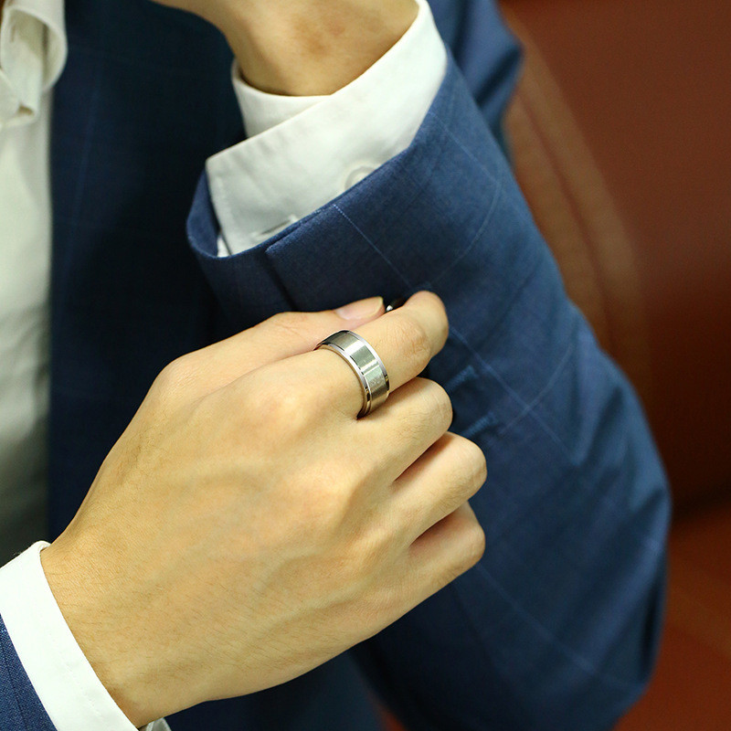 Wholesale Stainless Steel Black Ring Band