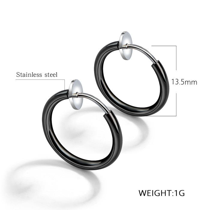 Wholesale Stainless Steel Huggie Hoop Earrings for Men