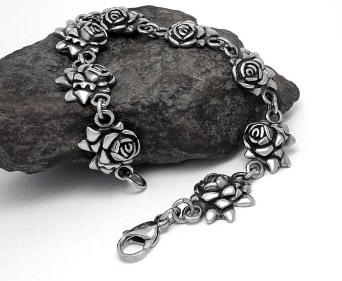 Wholesale Stainless Steel Rose Bracelet