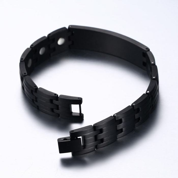 Wholesale Stainless Steel Black Bracelet Medical Alert Jewellery