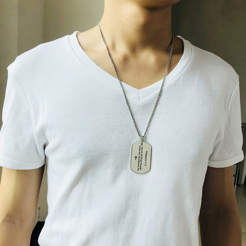 Wholesale Stainless Steel Dog Tag Necklace for Him