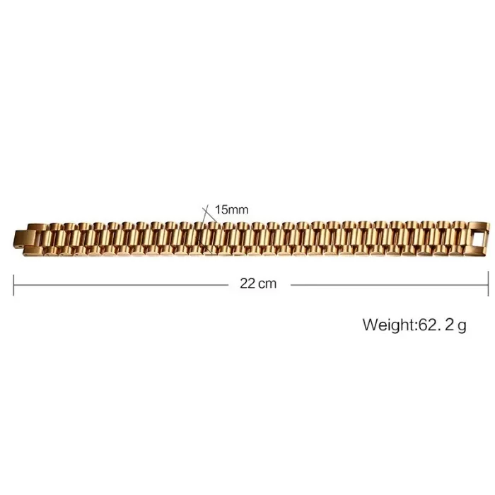 Wholesale Stainless Steel Gold Plated Bracelet Watch Band