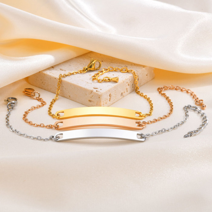 Wholesale Stainless Steel Women Engravable Bracelet