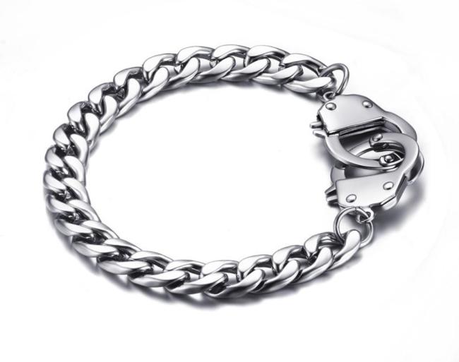 Wholesale Stainless Steel Lock Cuffed Bracelets Online