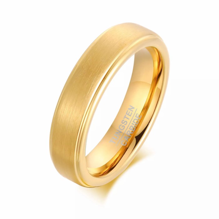 Wholesale 5mm Mens Matte Tungsten Ring