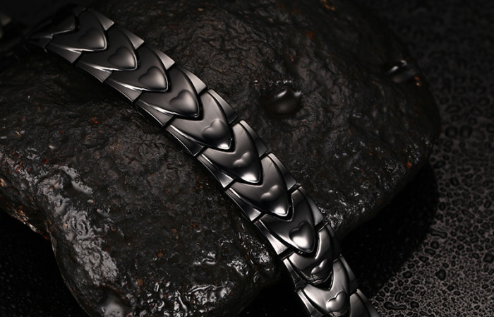 Wholesale Stainless Steel Black Magnetic Health Bracelets