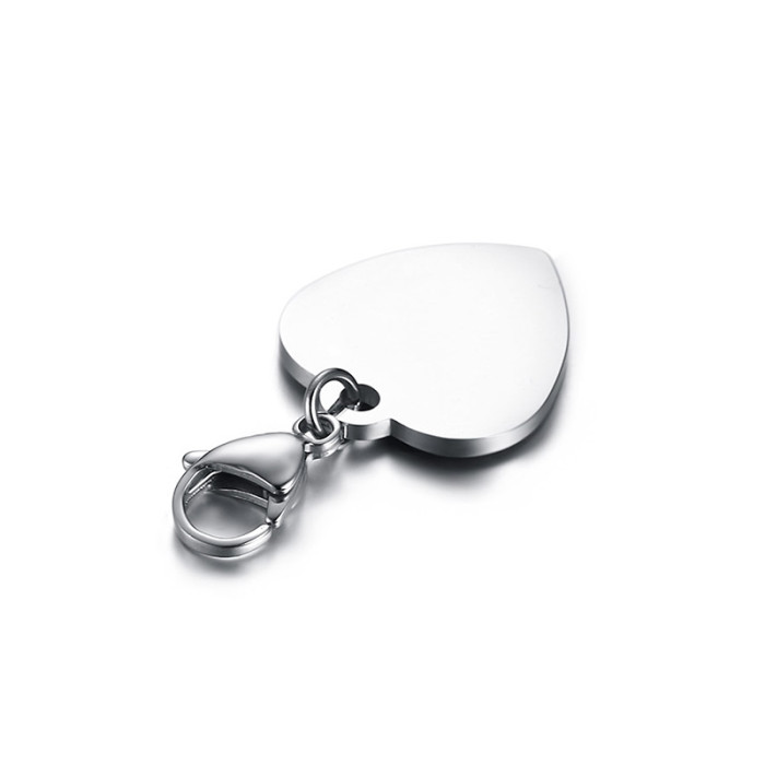 Wholesale Stainless Steel Heart Key Chain Blanks Charm