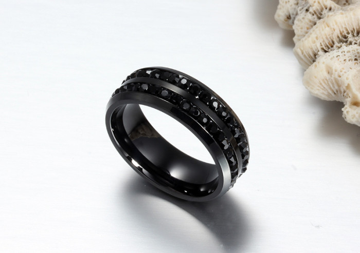Wholesale Stainless Steel Two Line CZ Ring Ebay