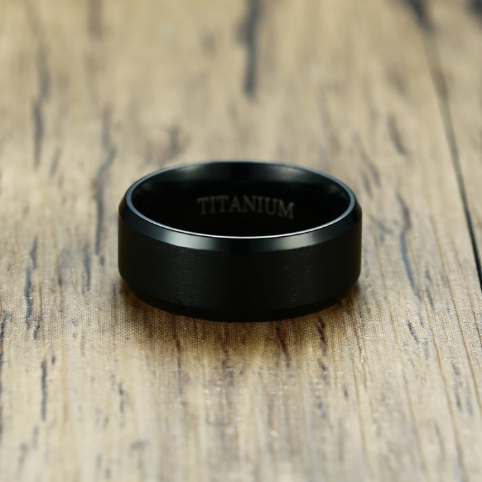 Wholesale Mens Black Titanium Wedding Bands