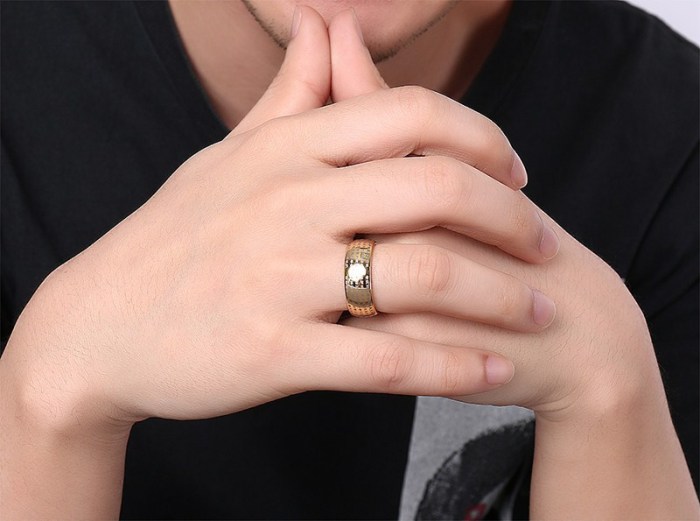 Wholesale Tungsten Buddhism's Scriptures Rings from China