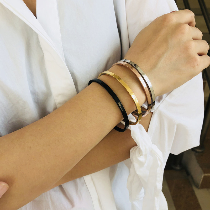 Wholesale Stainless Steel Womens Blank Bangle