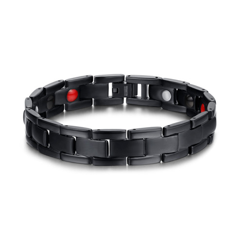 Wholesale Stainless Steel Black Biomagnetic Bracelet