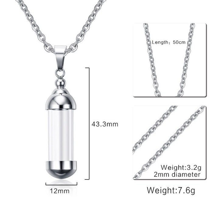 Wholesale Stainless Steel Perfume Bottle Pendant