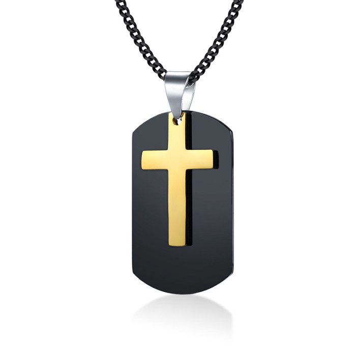 Wholesale Stainless Steel Dog Tag and Cross Pendant
