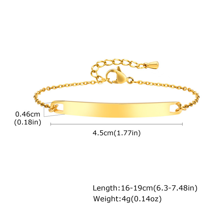Wholesale Stainless Steel Women Engravable Bracelet