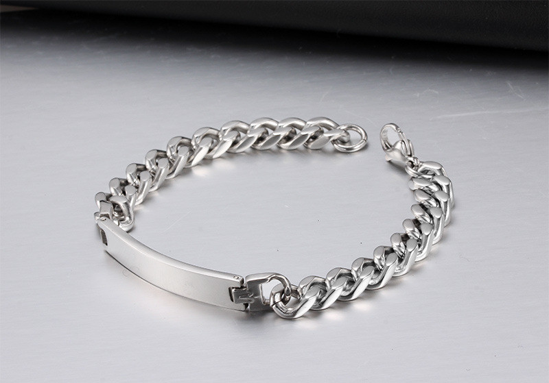 Wholesale Stainless Steel Blank ID Tag Bracelet Accessories