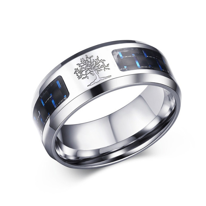 Wholesale Stainless Steel Carbon Fiber Ring with Masonic