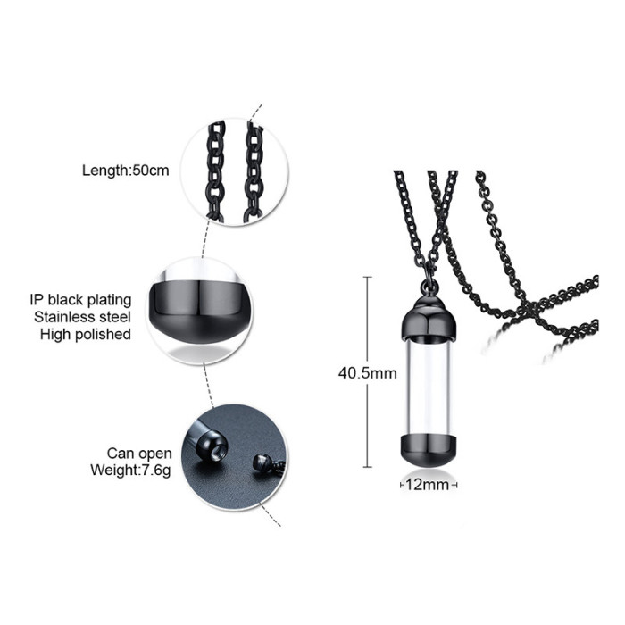 Wholesale Stainless Steel Perfume Bottle Pendant