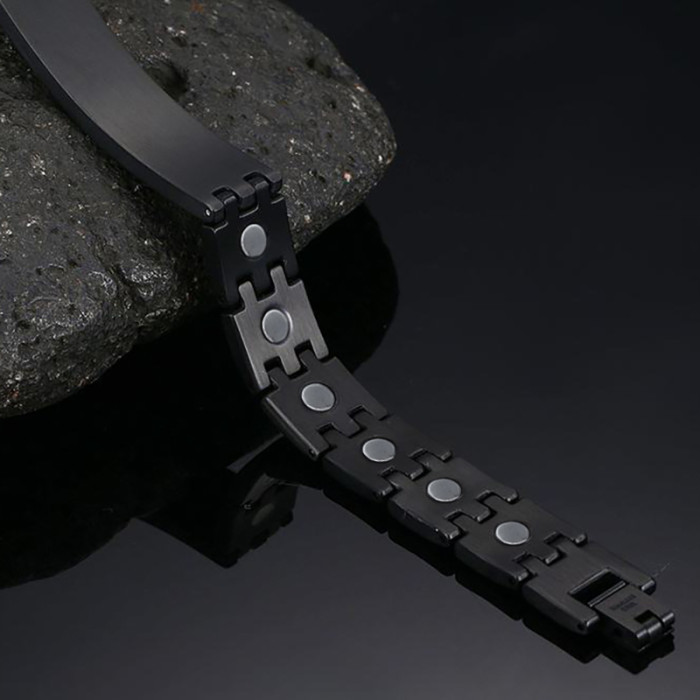 Wholesale Stainless Steel Black Bracelet Medical Alert Jewellery