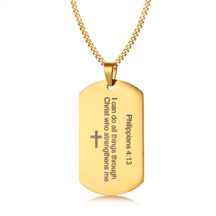 Wholesale Stainless Steel Dog Tag Necklace for Him