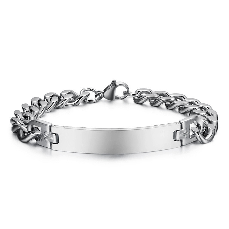 Wholesale Stainless Steel Blank ID Tag Bracelet Accessories