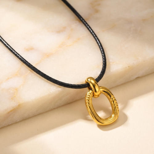 Wholesale Stainless Steel Snake Pendant Cord Necklace