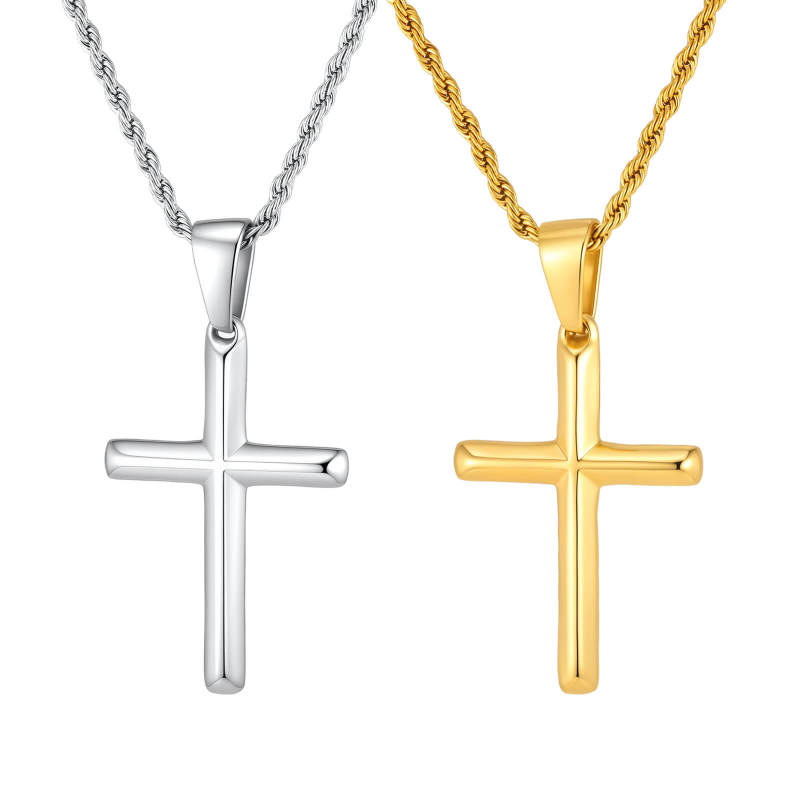 Wholesale Stainless Steel Plain Cross Pendant Necklace