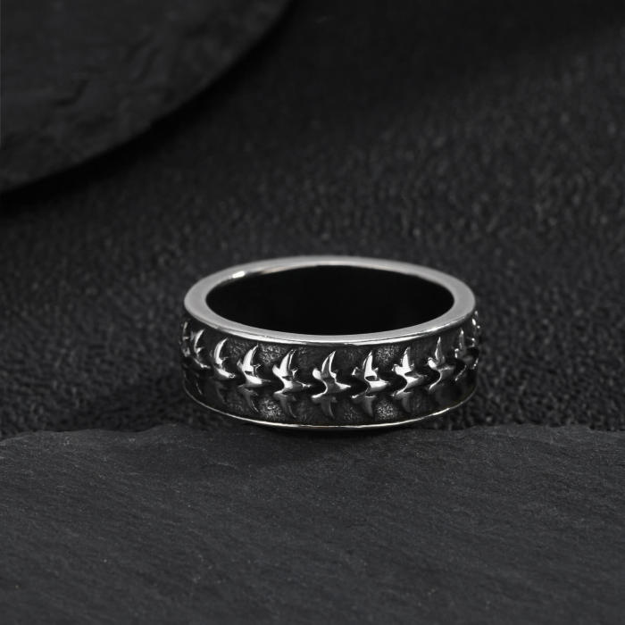 Wholesale Stainless Steel Gothic Thorn Pattern Ring