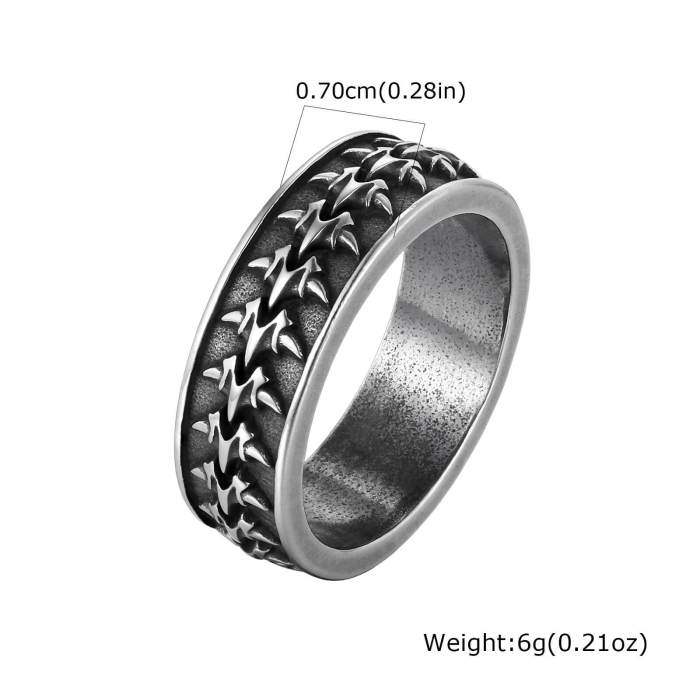 Wholesale Stainless Steel Gothic Thorn Pattern Ring