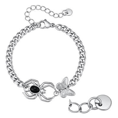 Wholesale Stainless Steel Spider Butterfly Bracelet